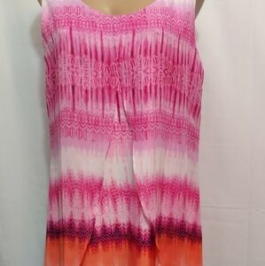 Ny Collection Pink Sleeveless Dress Women's Size Medium